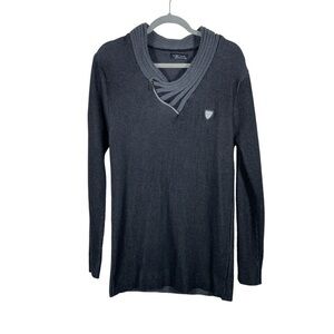 Vercini V-Neck Gray Sweater Size XXL EUC #DS-1611